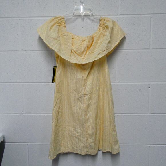 PerSeption Concept Women's Small Wear it two ways Dress yellow white stripes - Picture 5 of 7